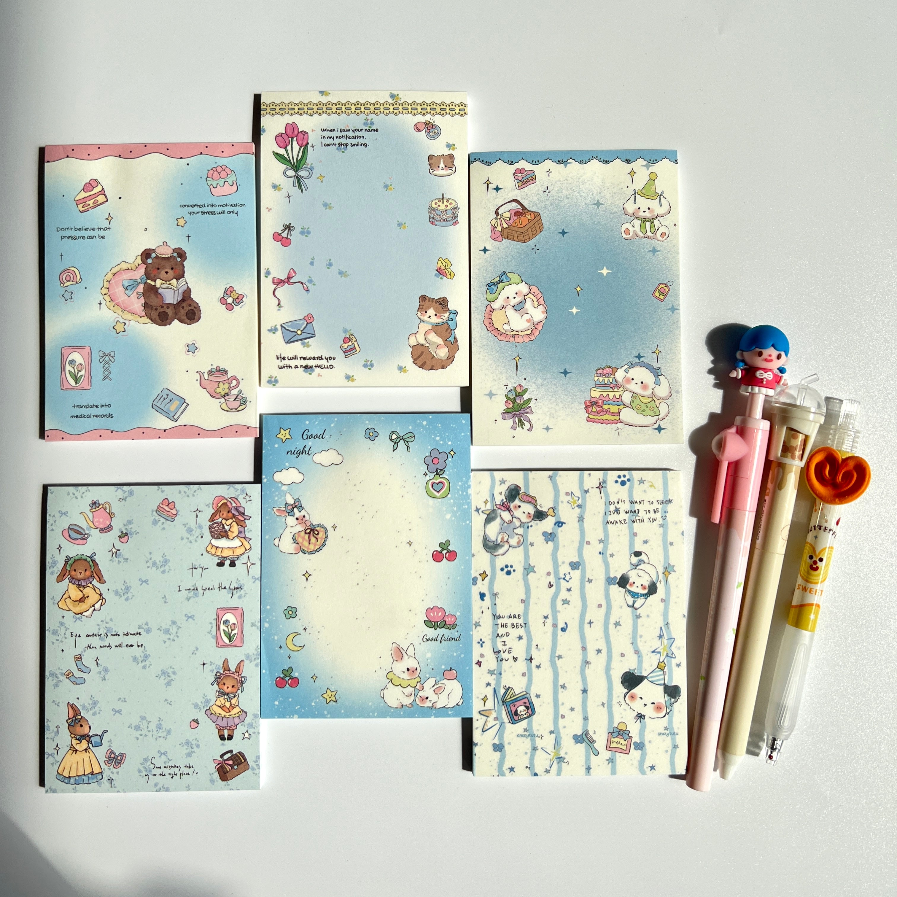 🩵 Blue Fairytale Memo Set - 2