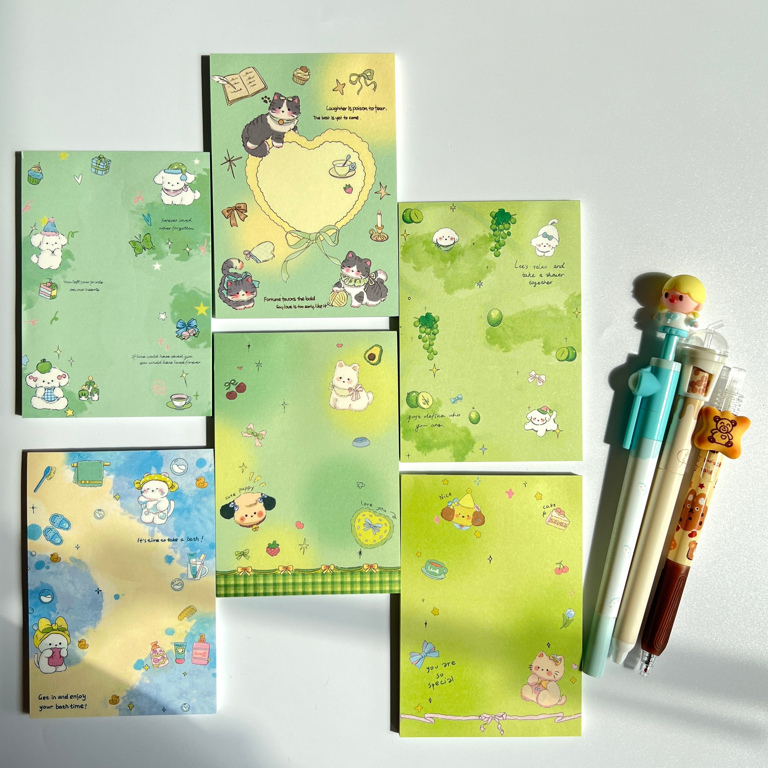 🍃 Green Breeze Memo Set - 3