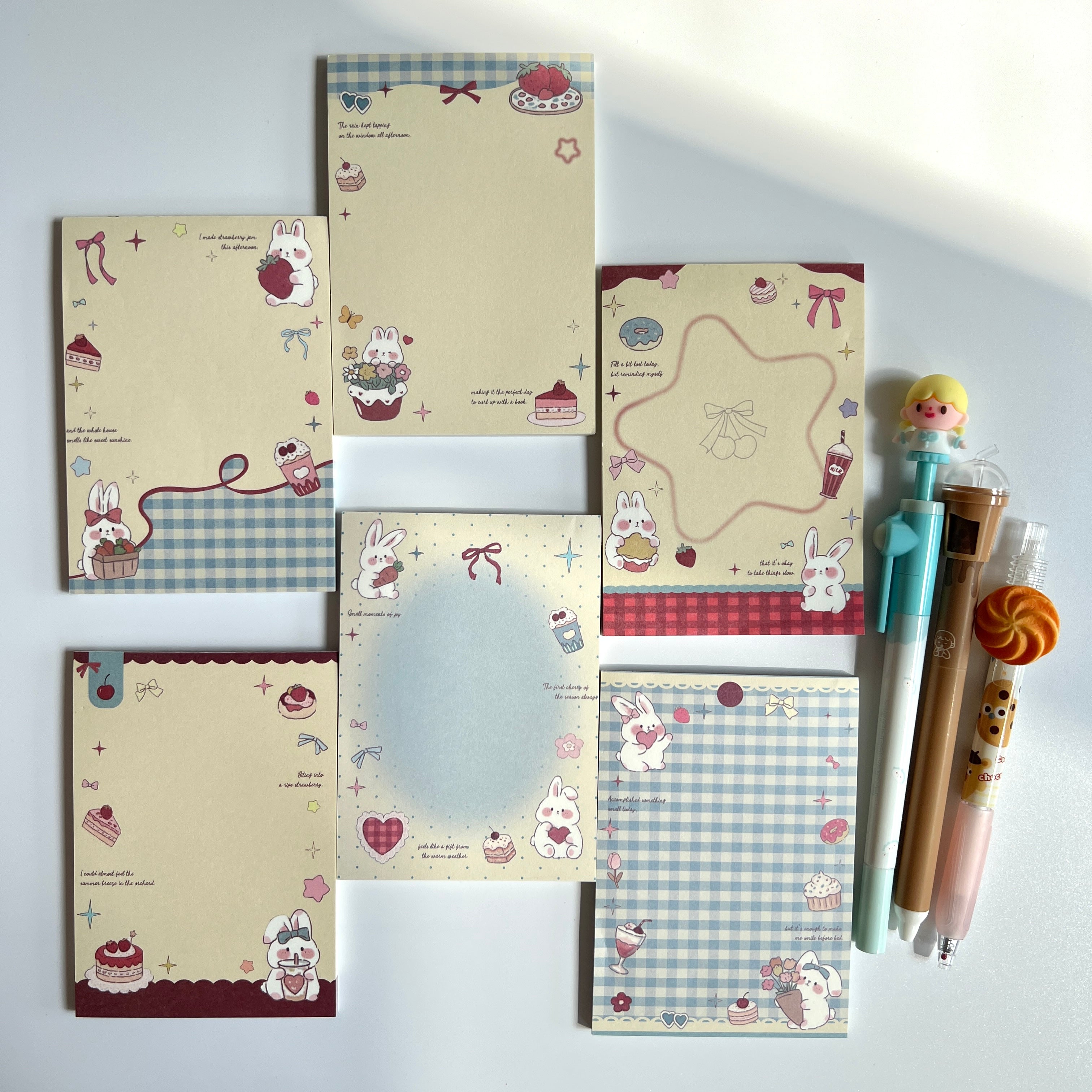 🐰 Sweet Bunny Memo Set - 6