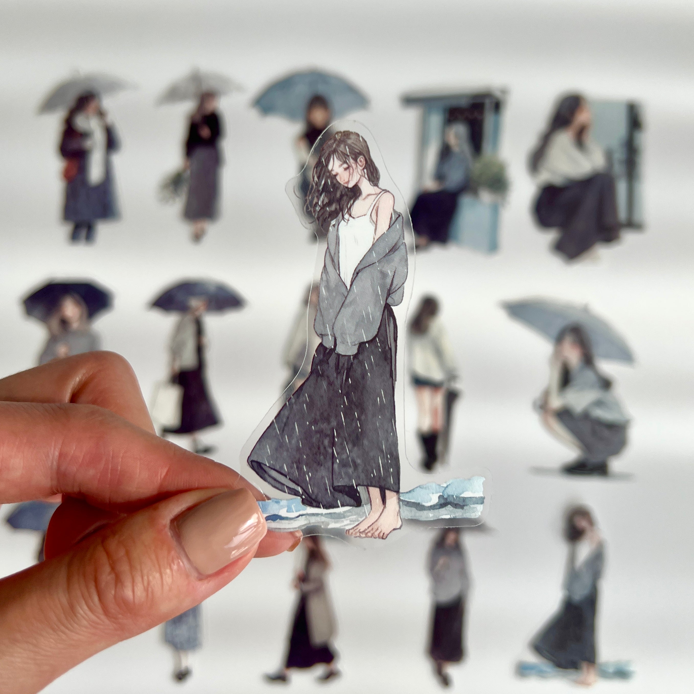 🩶 Rainy Day Minimal Girls