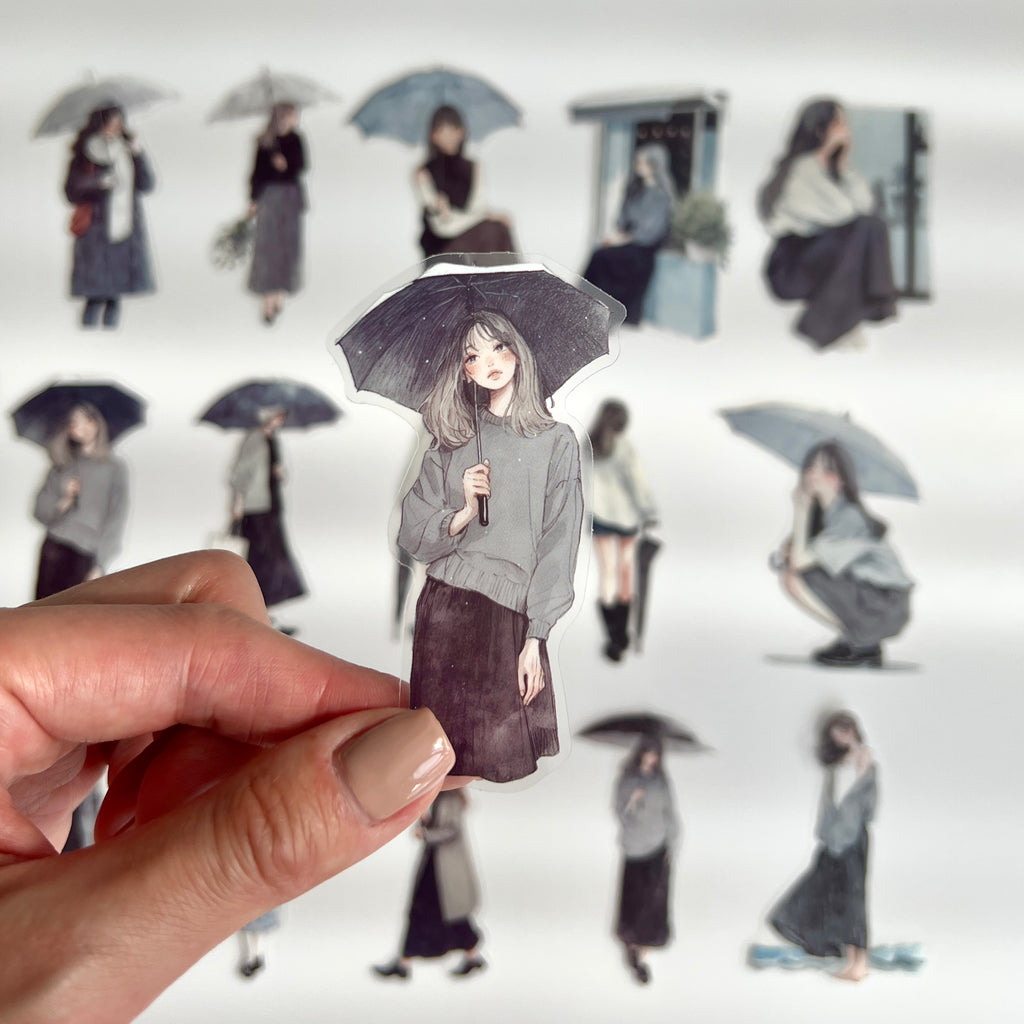 🩶 Rainy Day Minimal Girls