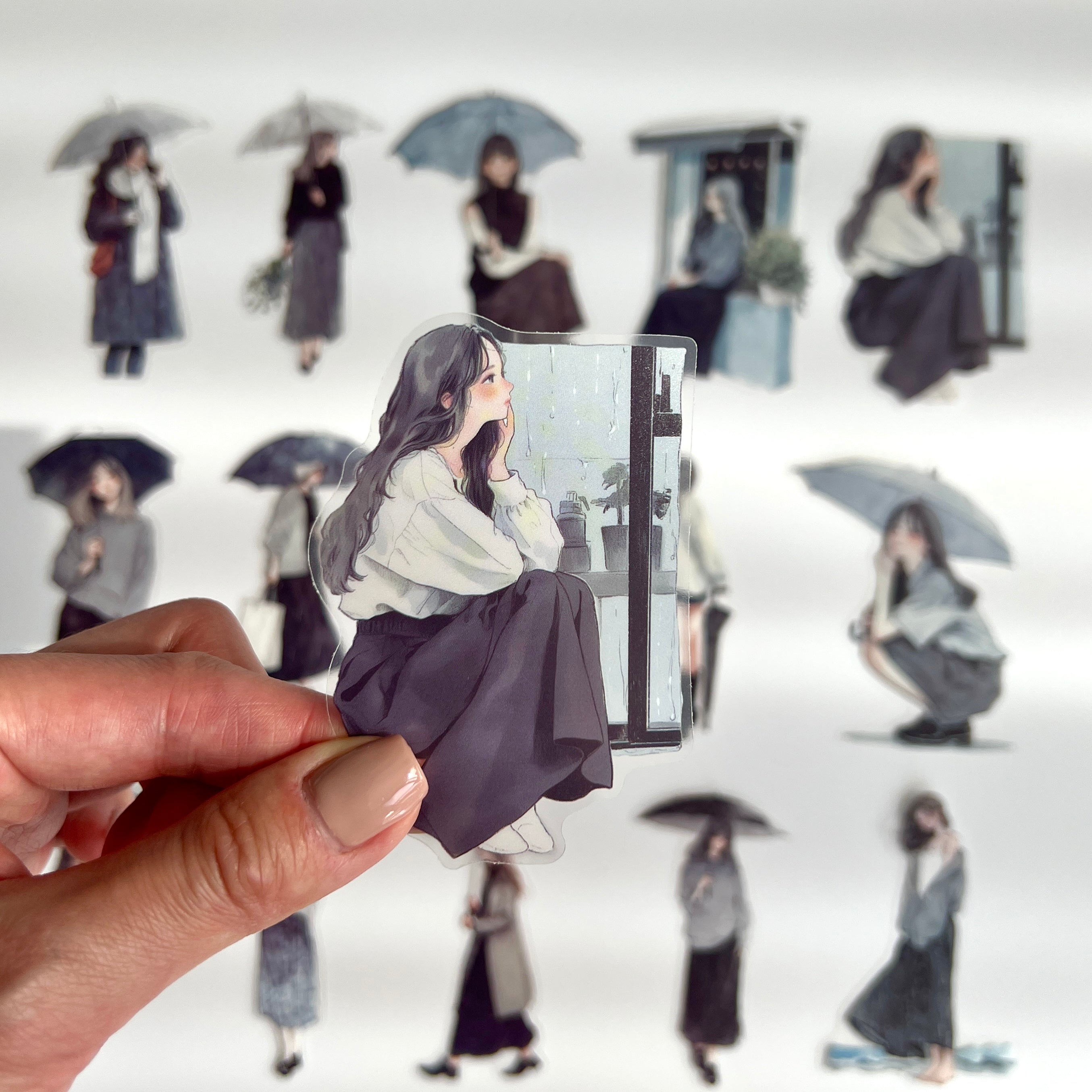 🩶 Rainy Day Minimal Girls