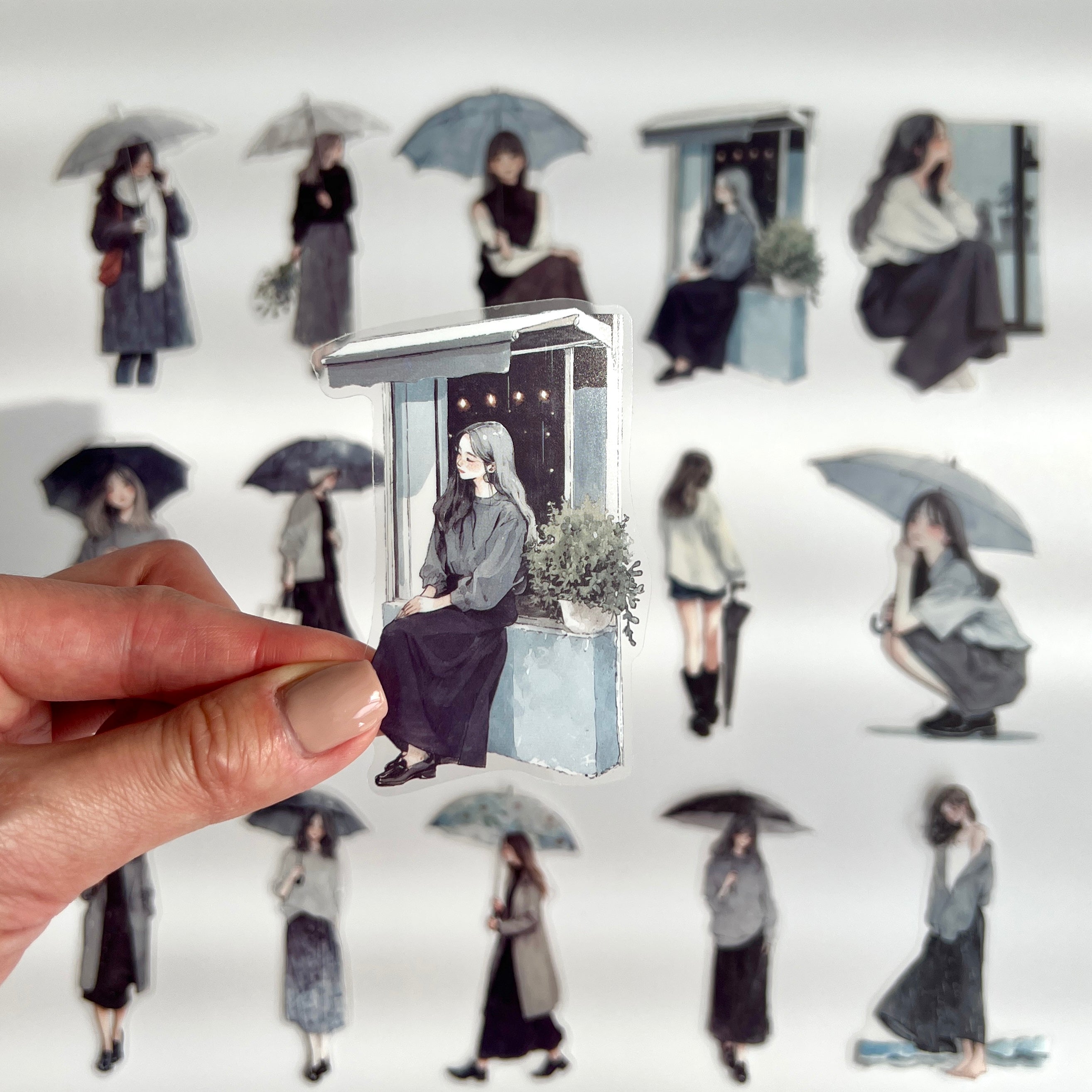 🩶 Rainy Day Minimal Girls