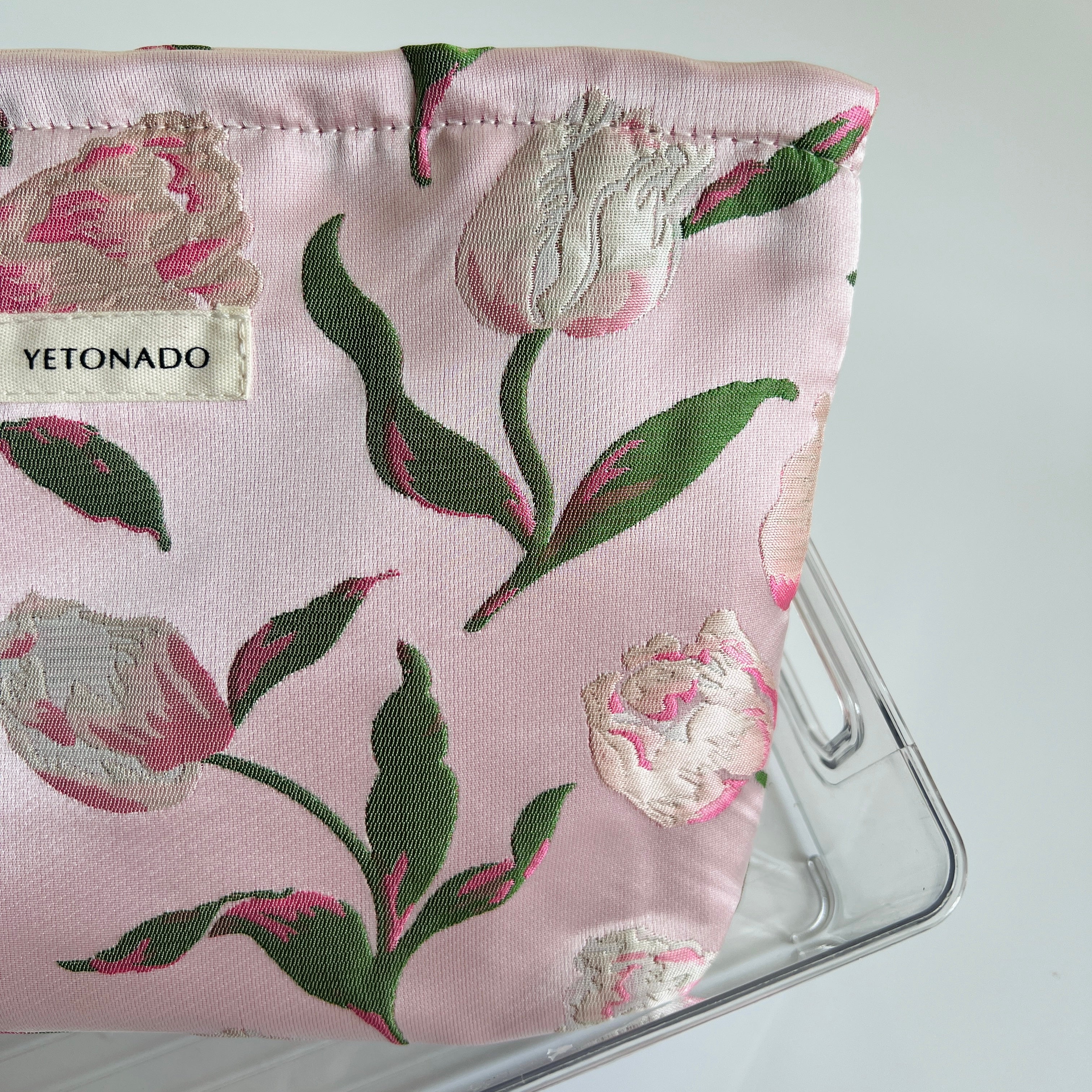 🌷 Soft Tulip Floral Cosmetic Bag