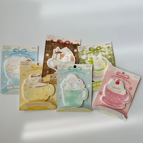 ☁️ Creamy Animal Cup Sticky Notes