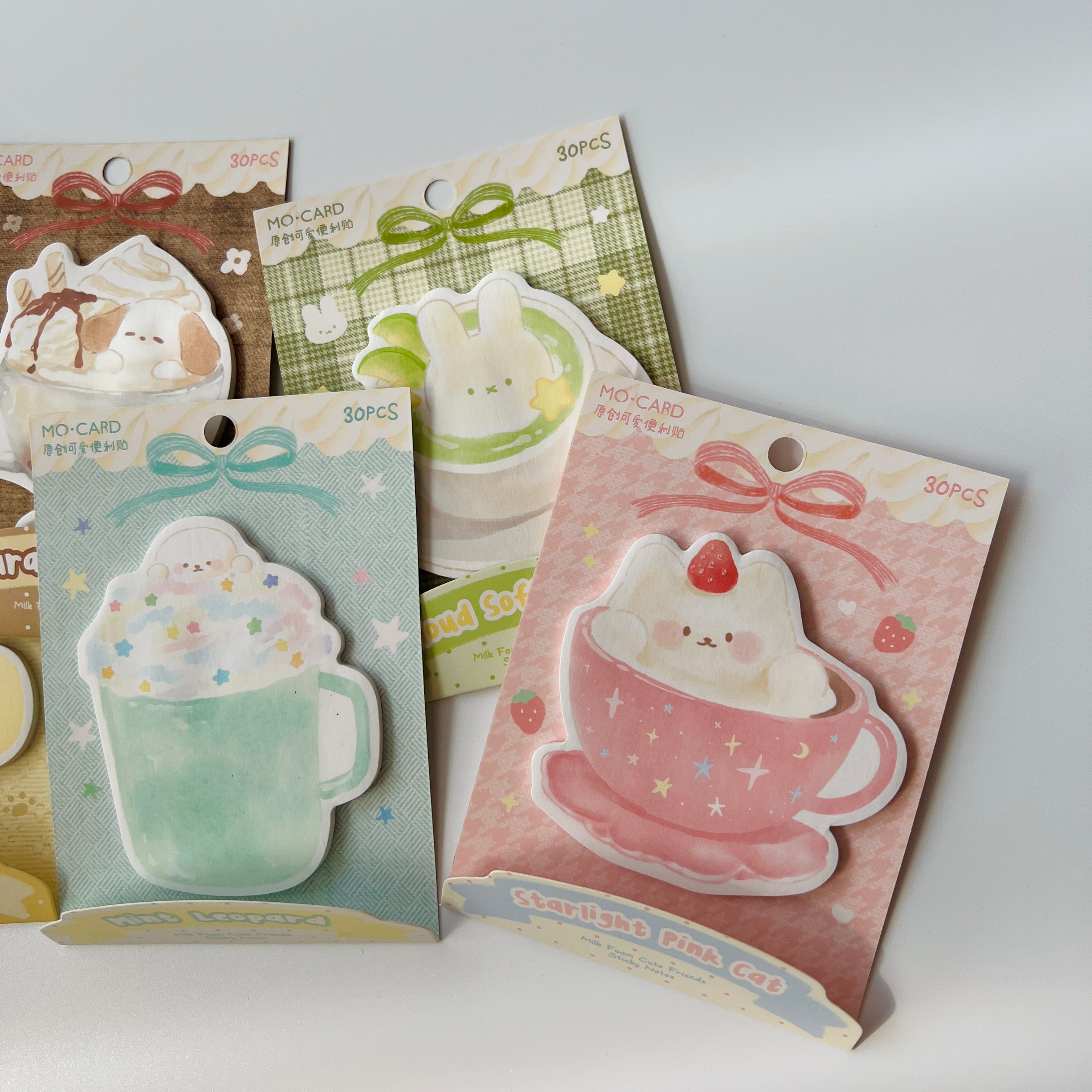 ☁️ Creamy Animal Cup Sticky Notes