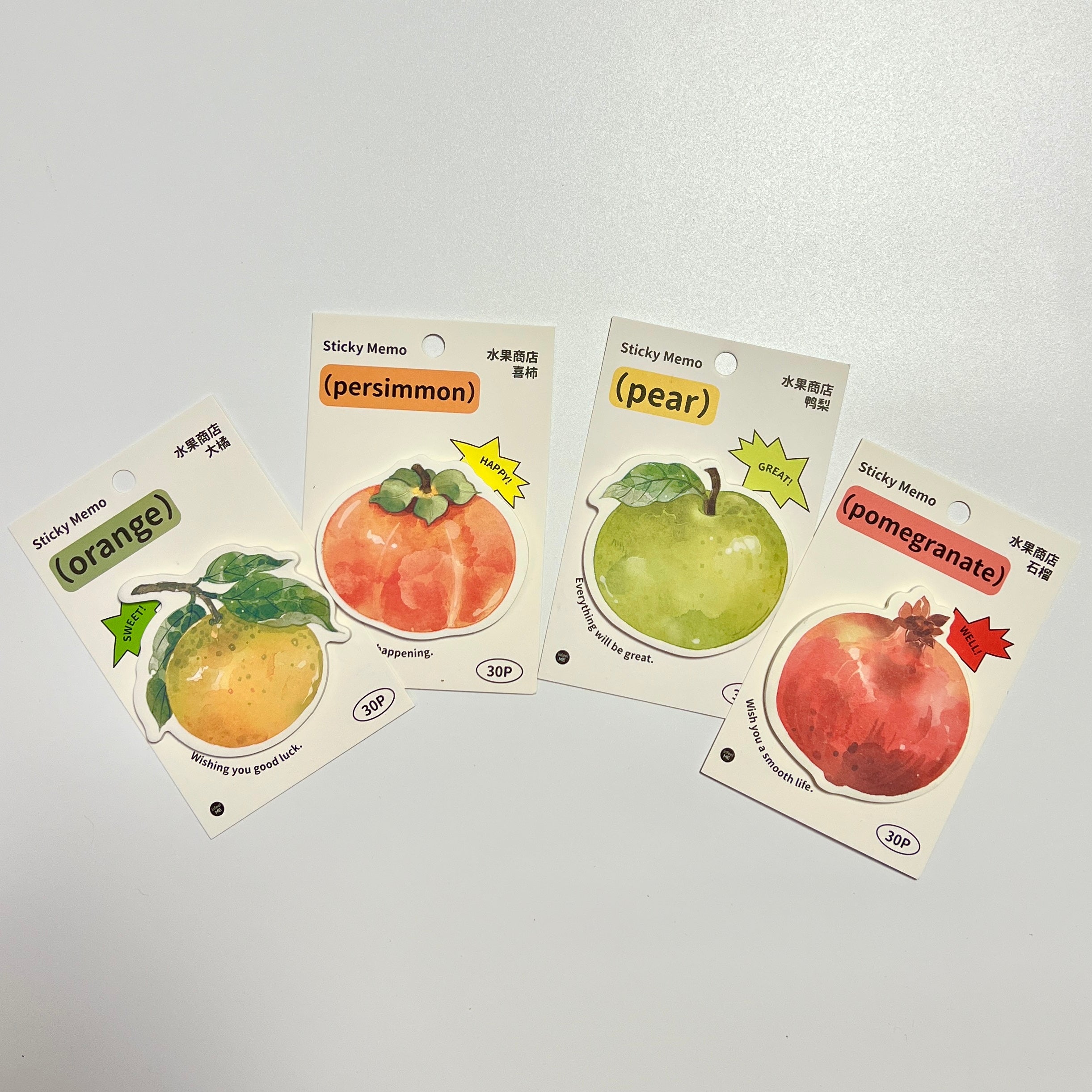 🍎 Cute Fruit Sticky Notes
