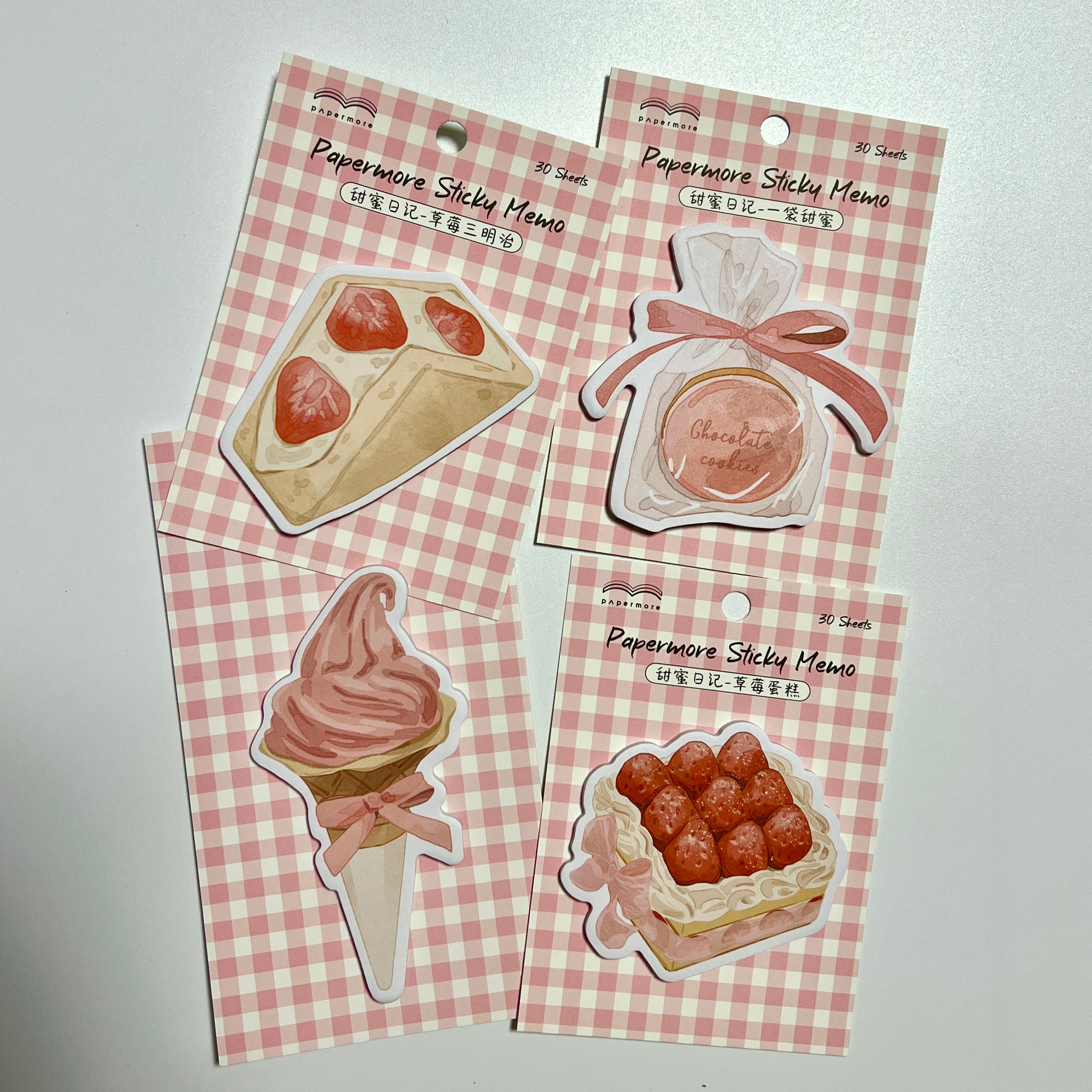 🍓 Cute Dessert Sticky Notes
