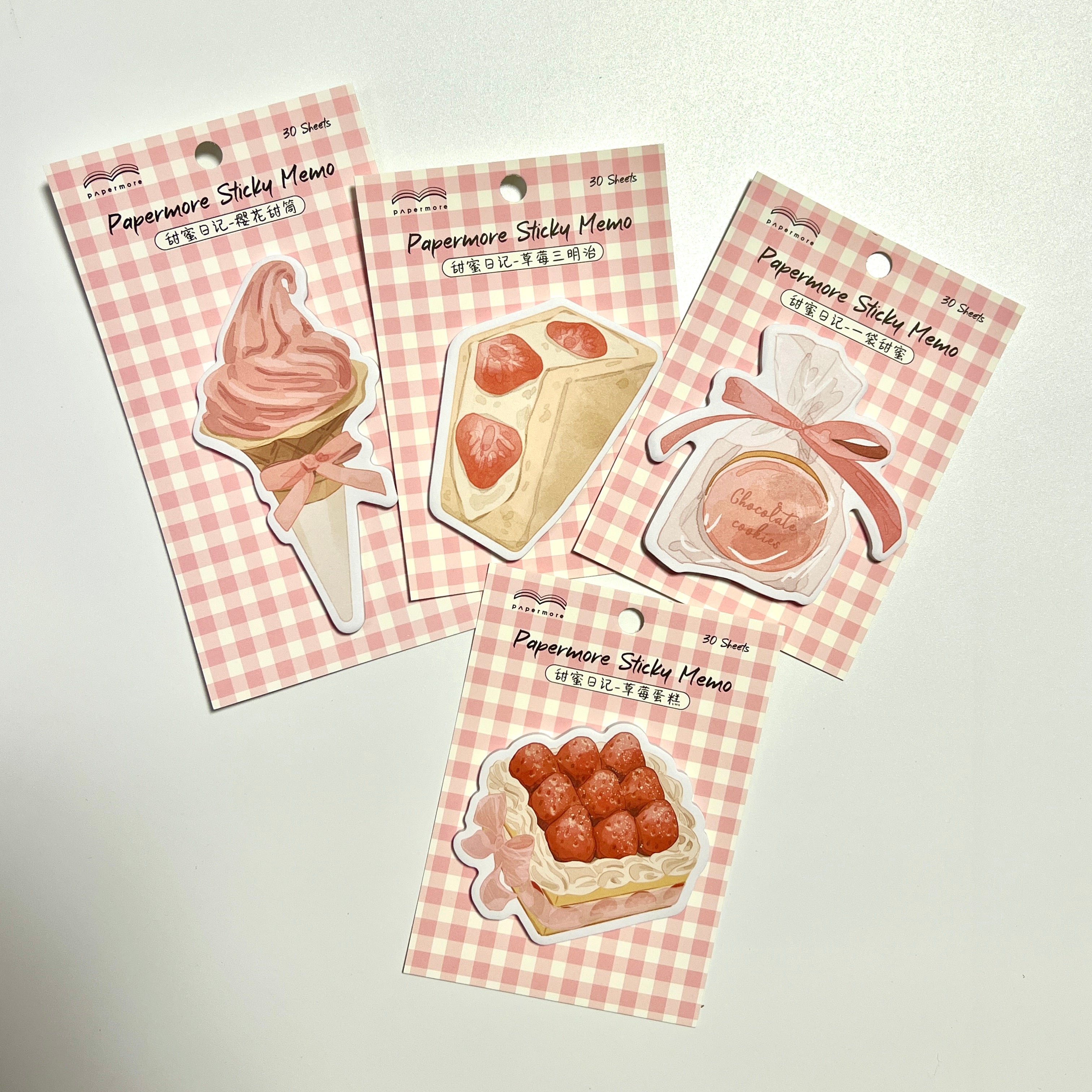 🍓 Cute Dessert Sticky Notes