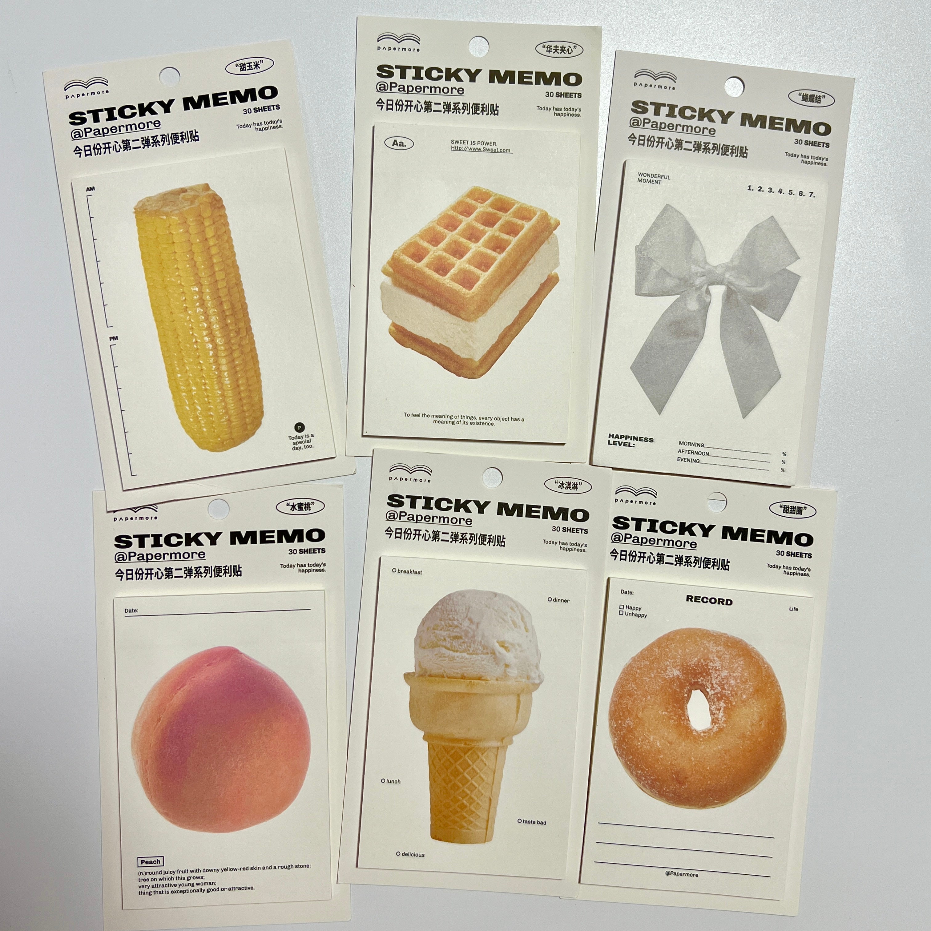 🌽 Aesthetic Food Sticky Notes