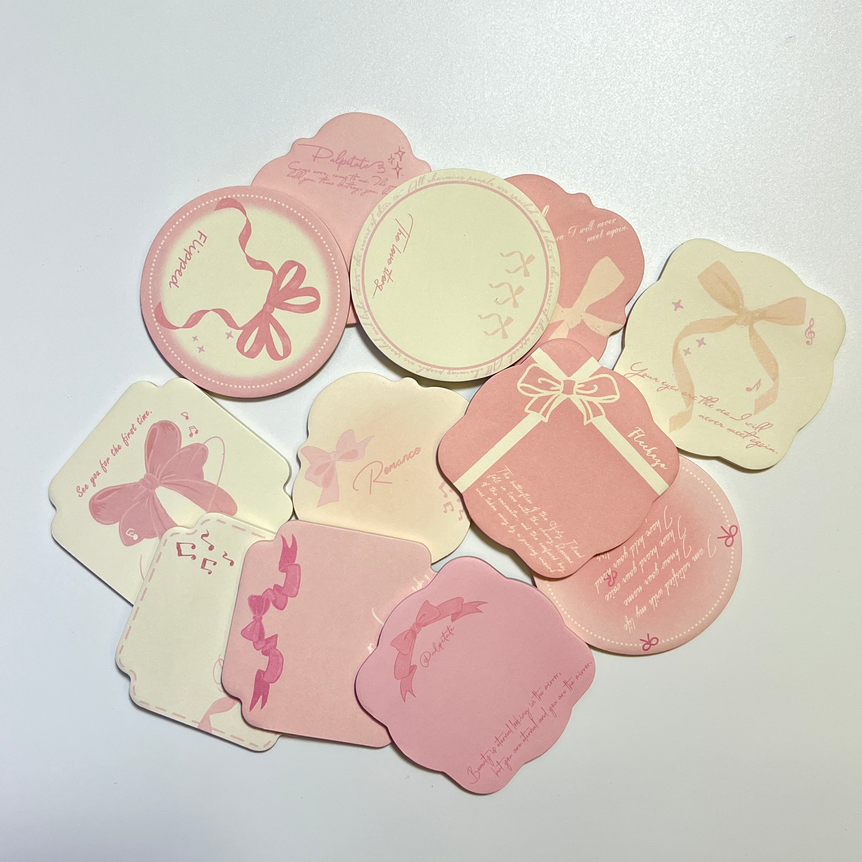 🎀 Pink Ribbon Sticky Notes Set