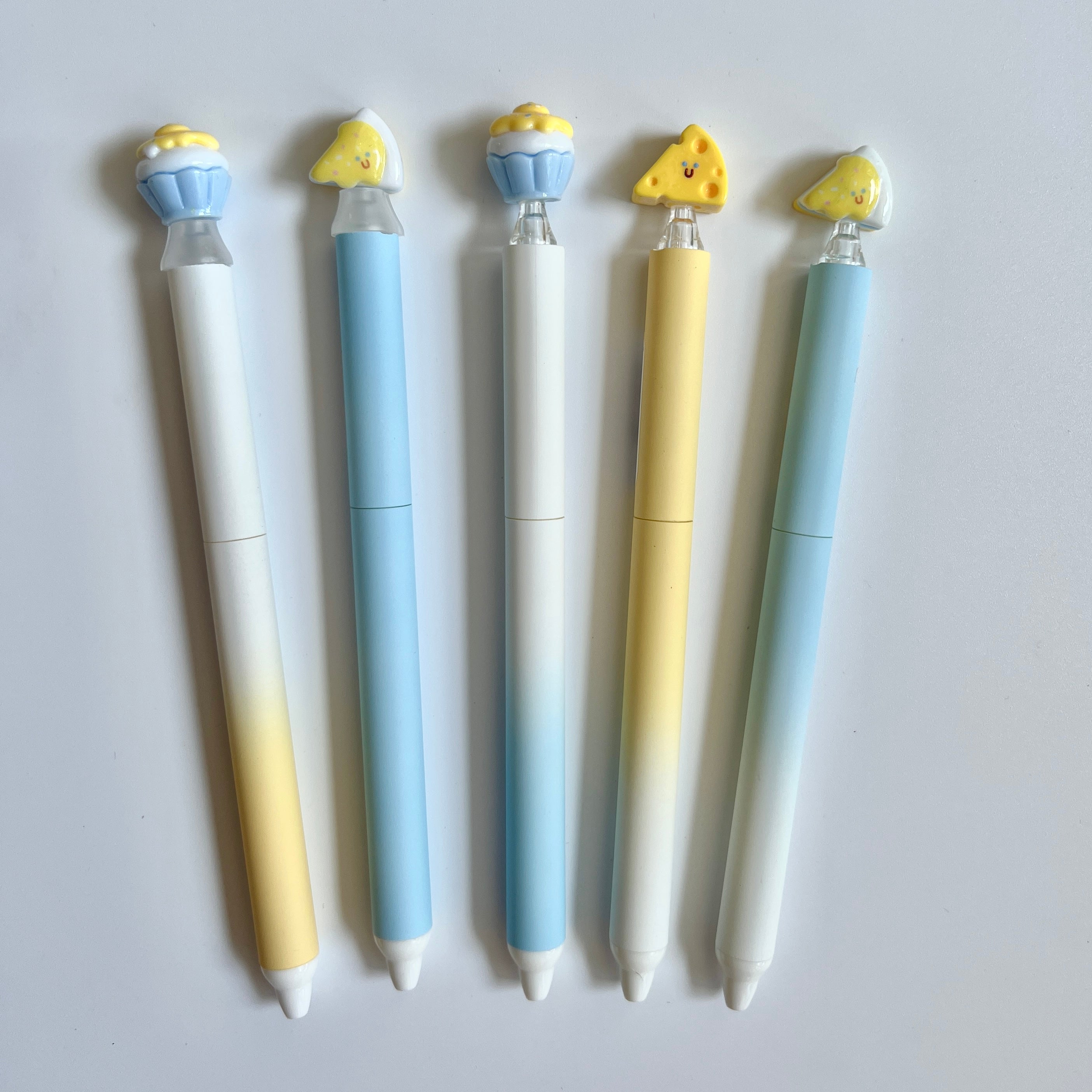 🧀 Cute Cheese & Cupcake Gel Pen Set