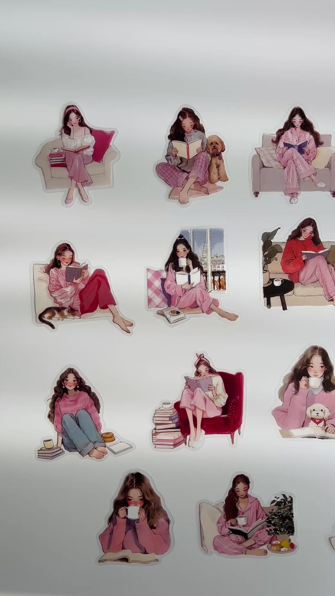 💗 Pink Cozy Reading Girls