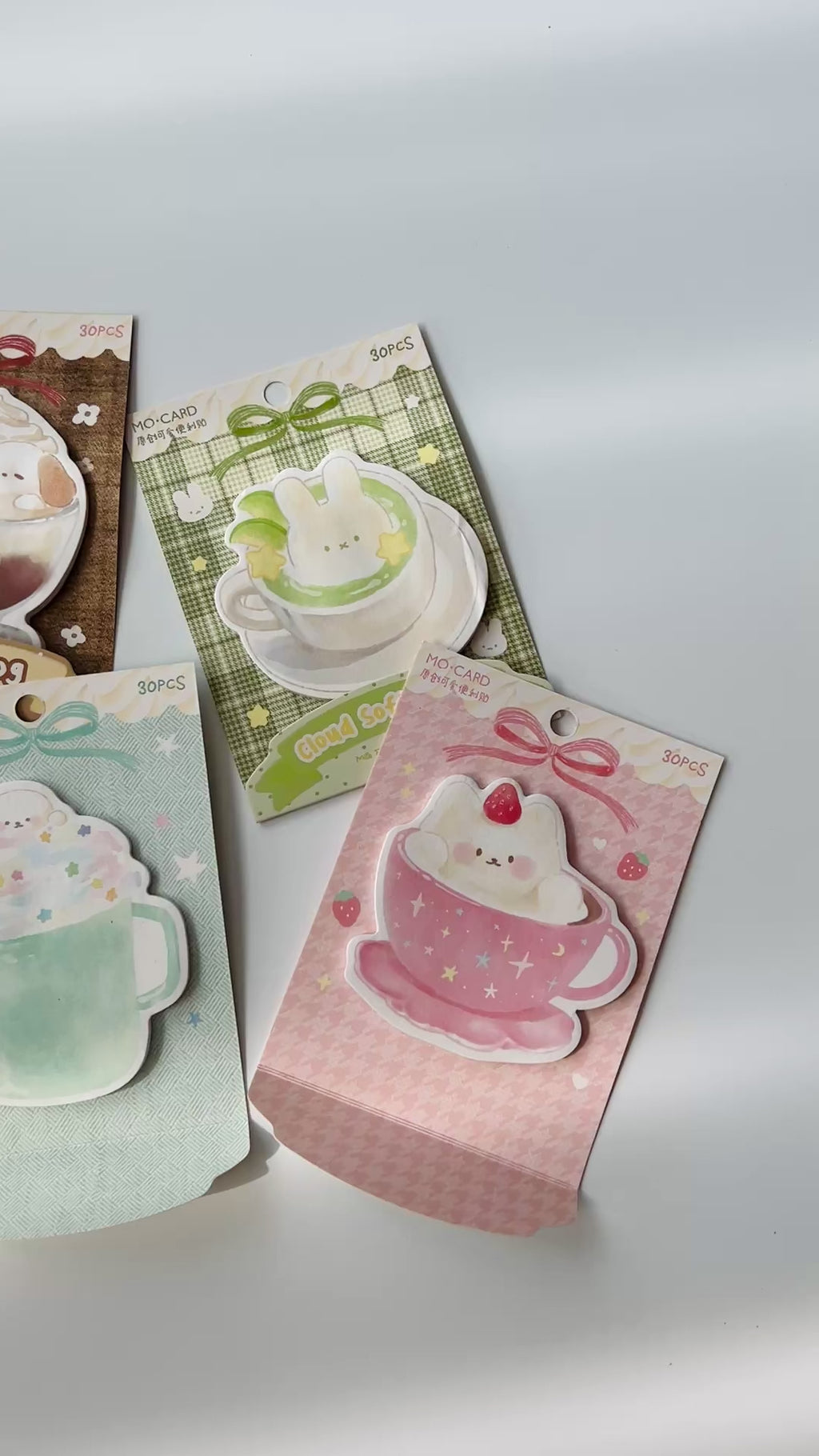 ☁️ Creamy Animal Cup Sticky Notes